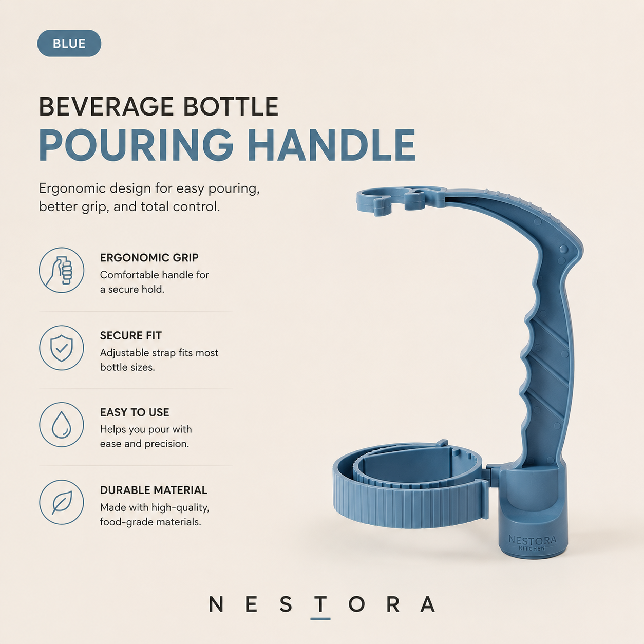 Nestora™ Adjustable Bottle Pouring Handle