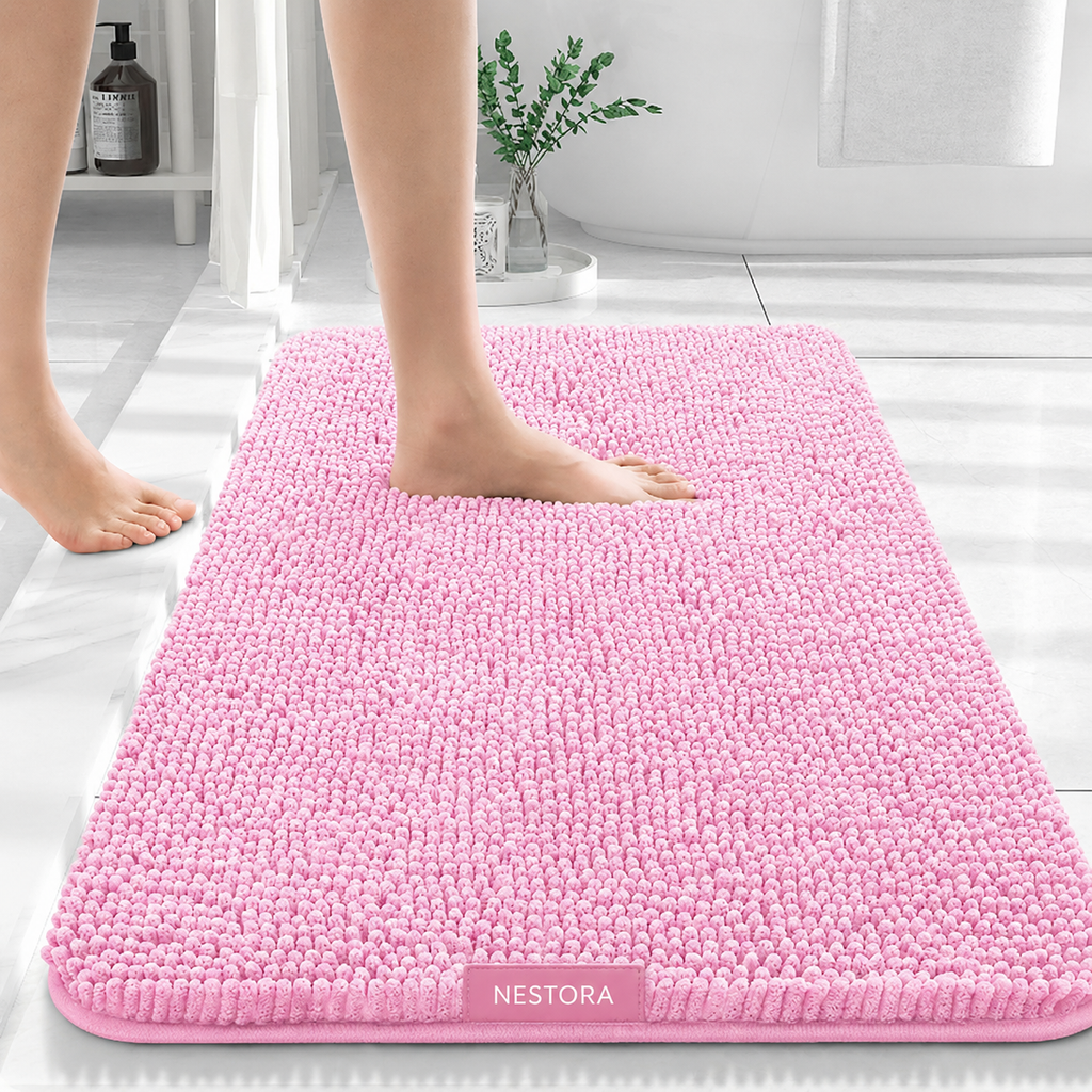 Nestora™ Luxury Chenille Non-Slip Bath Rug