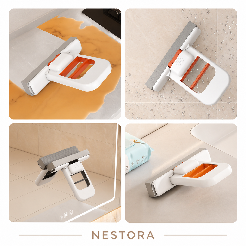 Nestora™ Compact Foldable Sponge Mop