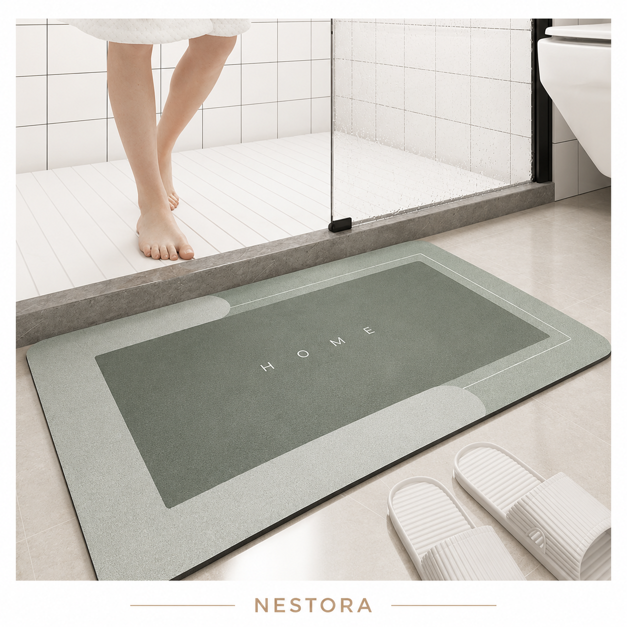 Nestora™ Ultra Absorbent Non-Slip Bathroom Mat