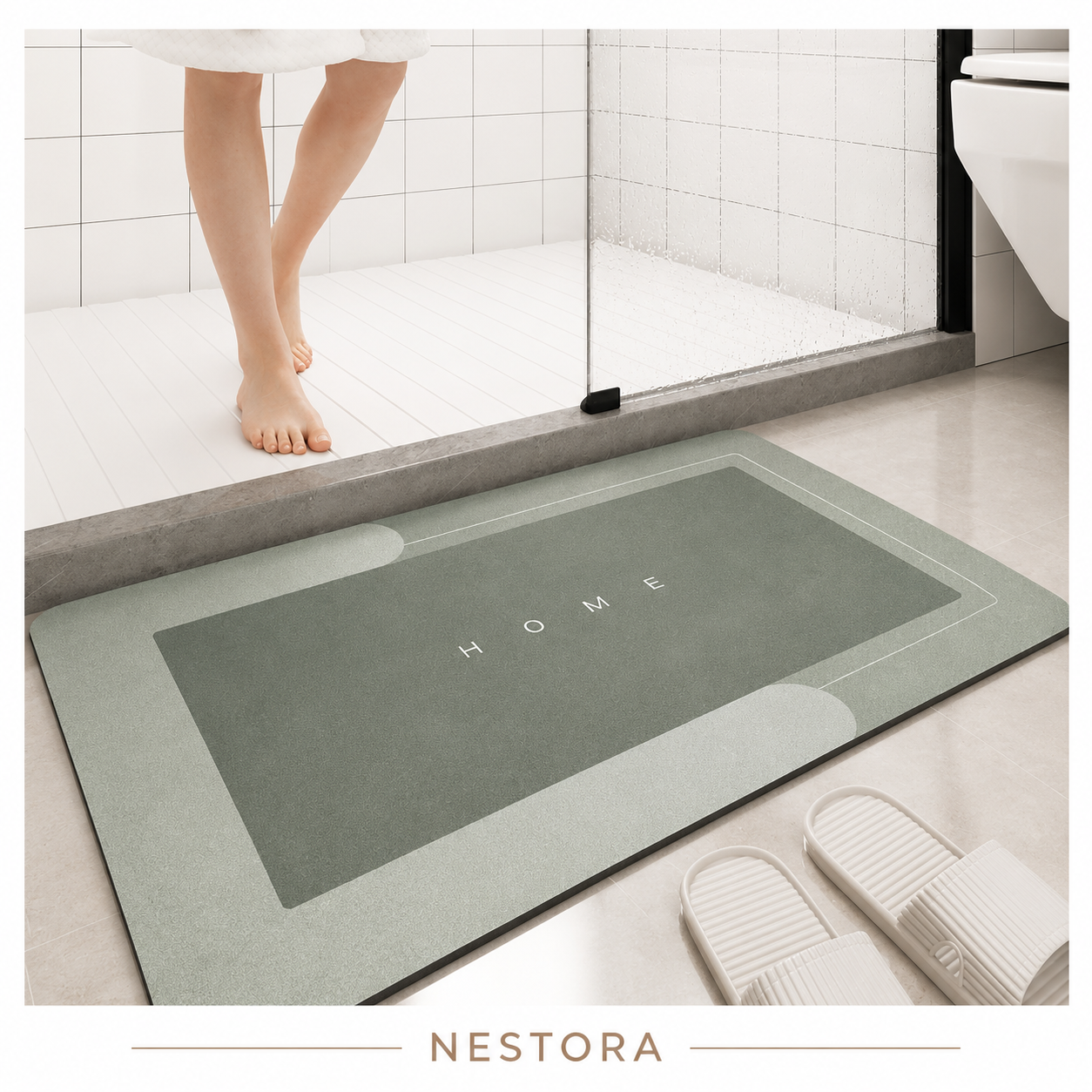 Nestora™ Ultra Absorbent Non-Slip Bathroom Mat