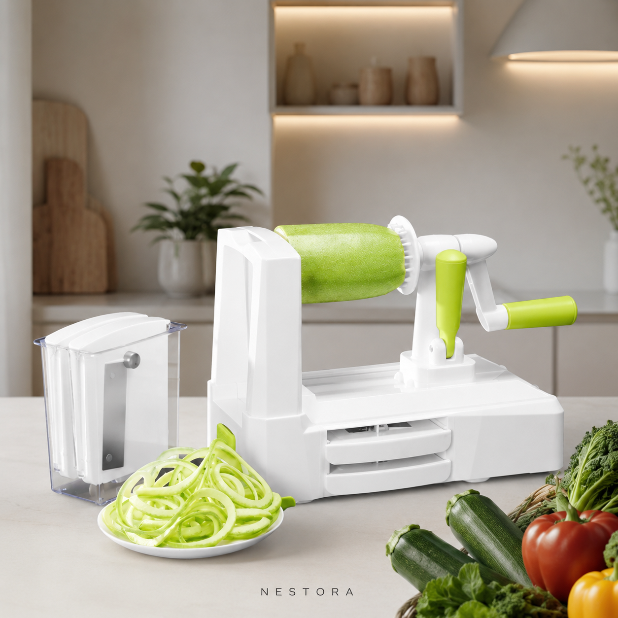 Nestora™ 4-Blade Vegetable Slicer & Choppe