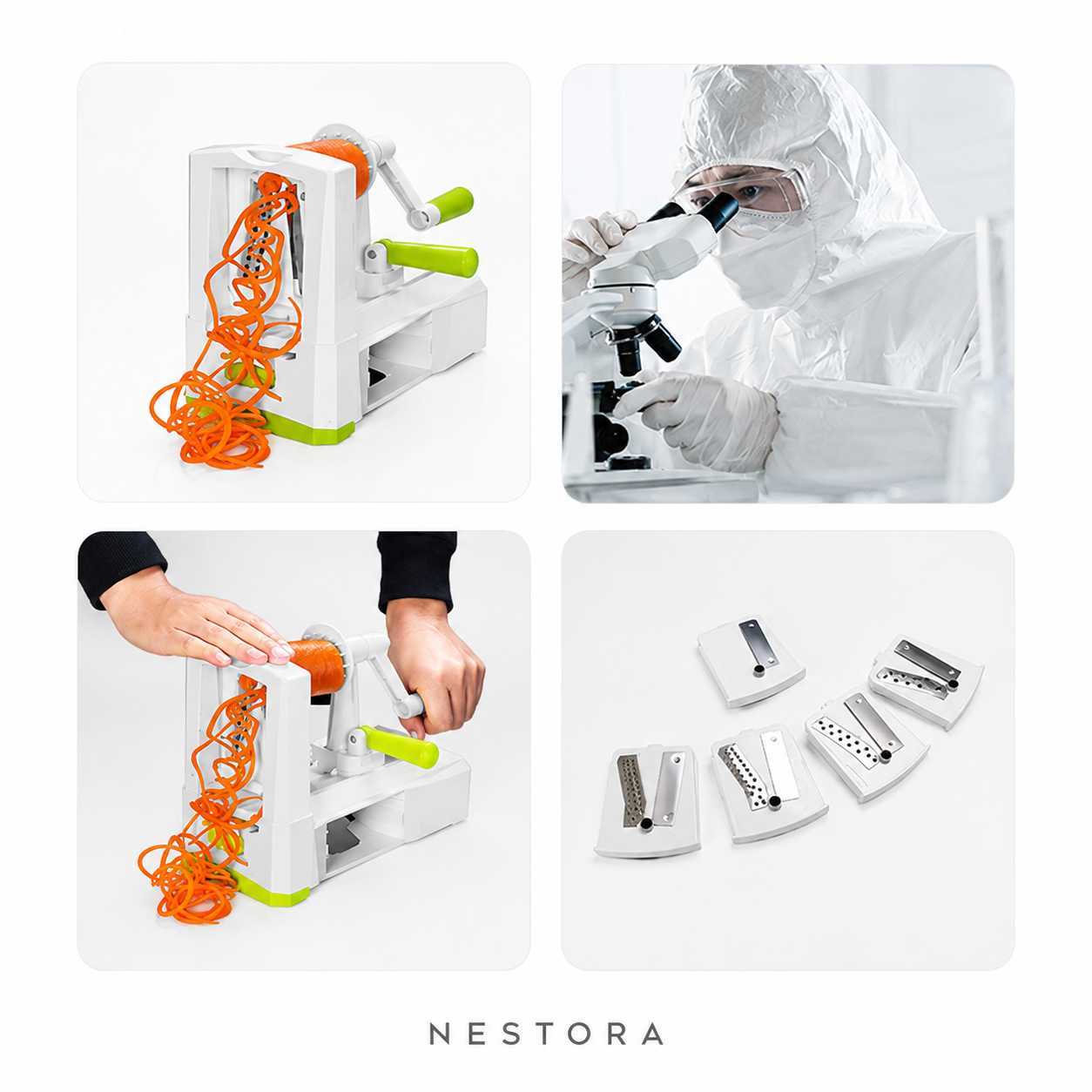 Nestora™ 4-Blade Vegetable Slicer & Choppe